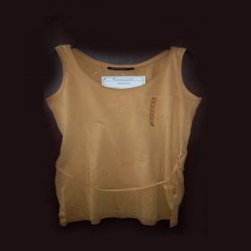 Ladies Vest with Buttom belt tape, 95% Cotton 5% Lycra S/J -200/GSM
